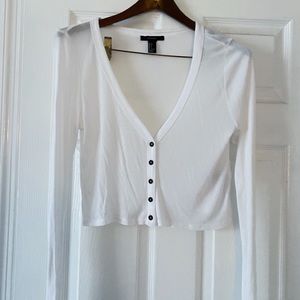 Forever 21 long sleeve cropped shirt